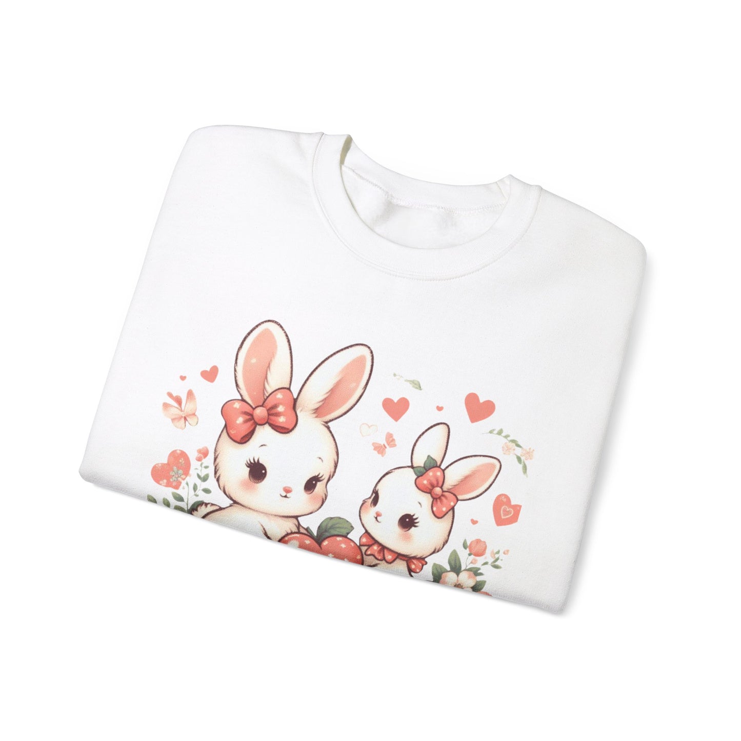 Cute Bunny with Bow Croquette Aesthetic Style Sweatshirt