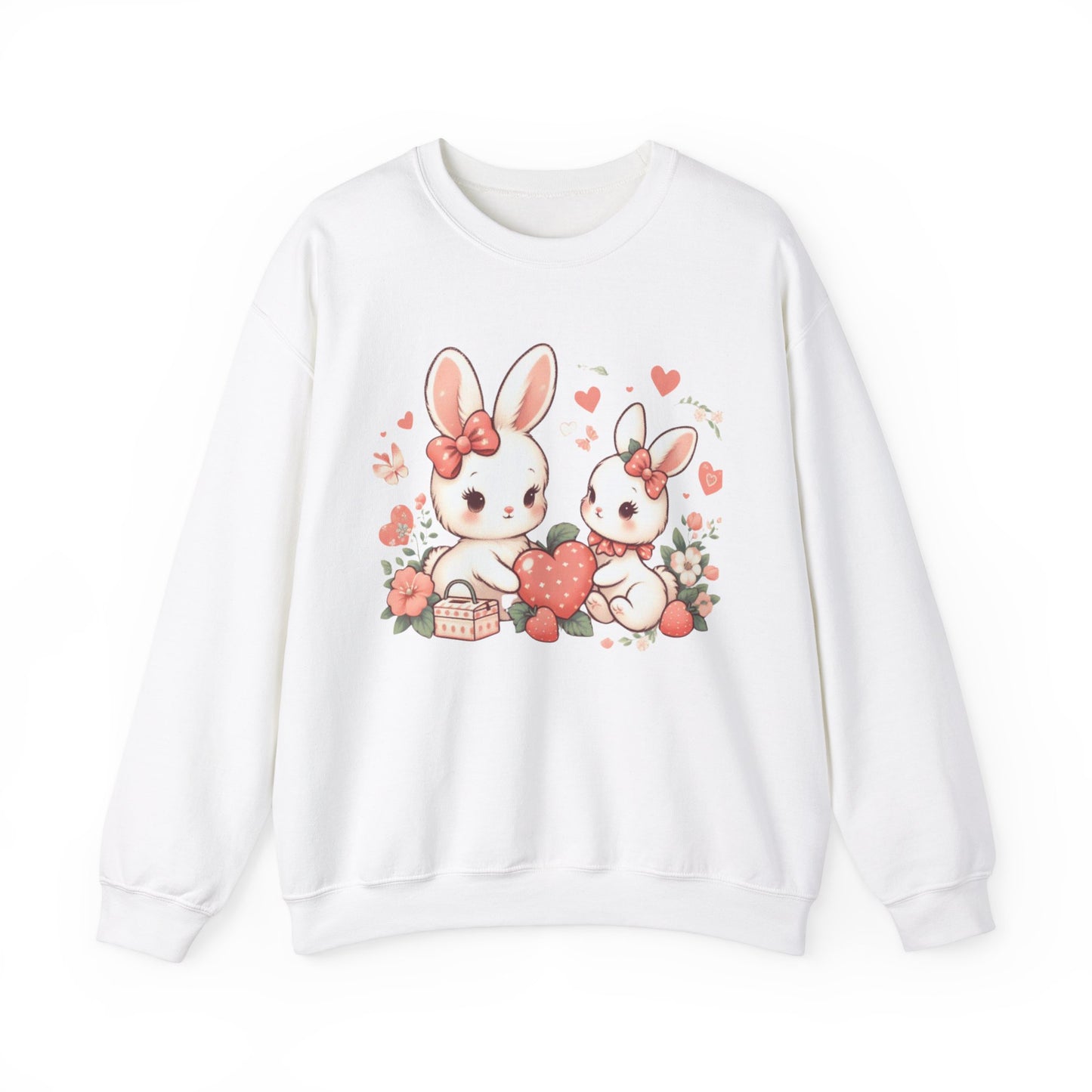 Cute Bunny with Bow Croquette Aesthetic Style Sweatshirt