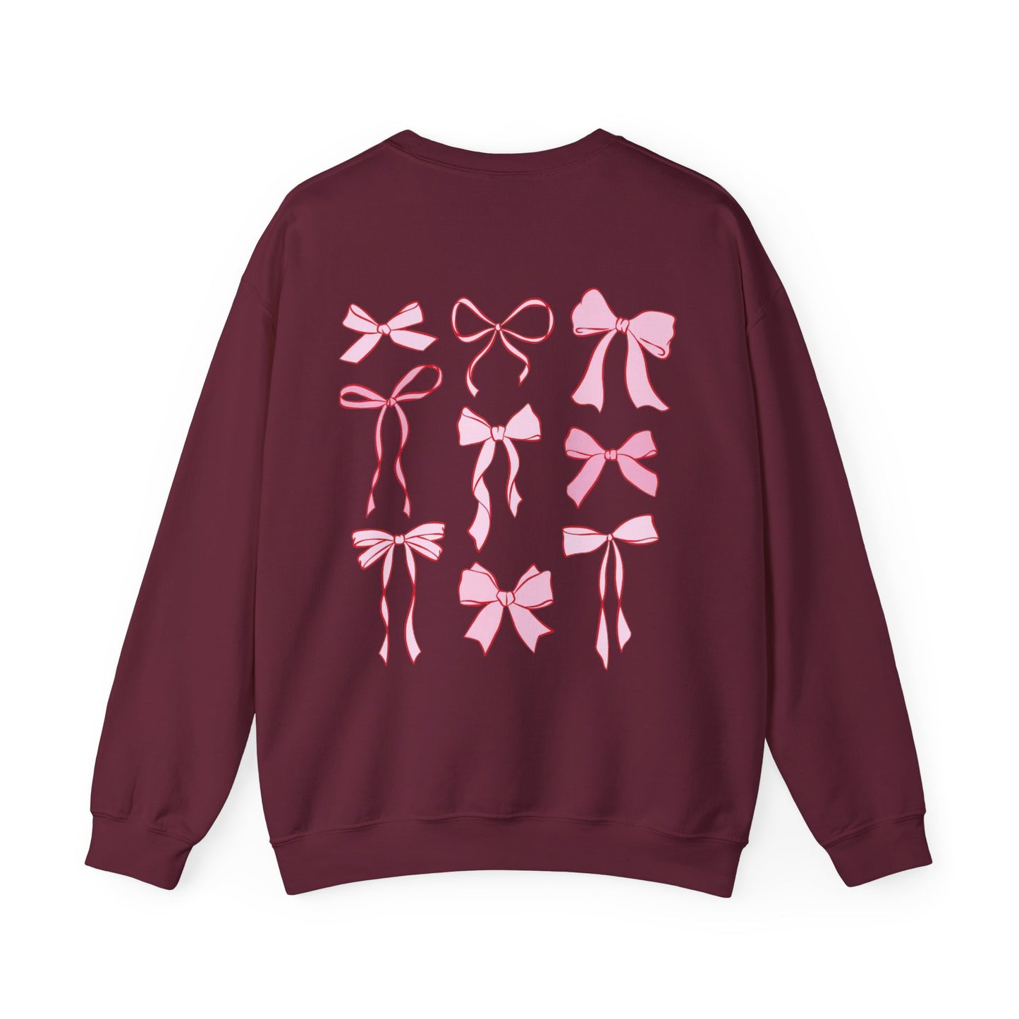 Pink Bow Elegance Enchant: Coquette Aesthetic Sweatshirt